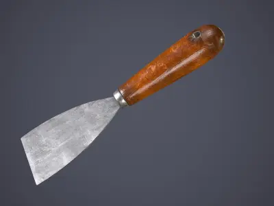Paint Scraper Spatula Low-poly 3D model