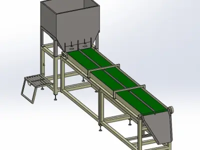 Conveyor with Hopper 3D model