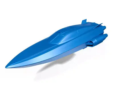 Sci-fi speeder boat 3D print model