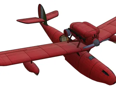 Macchi M33 Low-poly 3D model