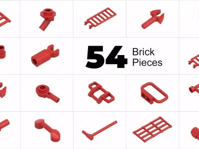 TwindBricks3D - 54 Bar collection 3D print model