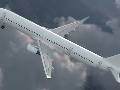 Airbus A321neo with Interior Generic 3D model