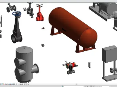 Mechanical Equipments  Revit Families 2016 3D model