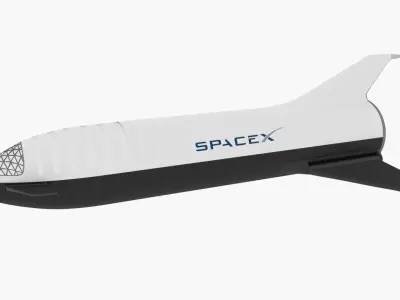 Big Falcon Rocket - BFR - 2019 - SpaceX - Spaceship 3D model