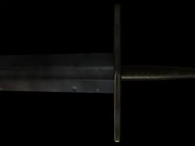 Realistic Medieval Knightly Sword Low-poly 3D model