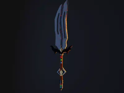 Blade of the Red Exile Low-poly 3D model