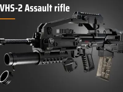 VHS-2 assault rifle 3D model purchase