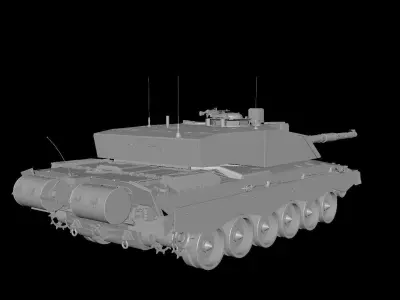 Chanllenger II Tanks Low-poly 3D model