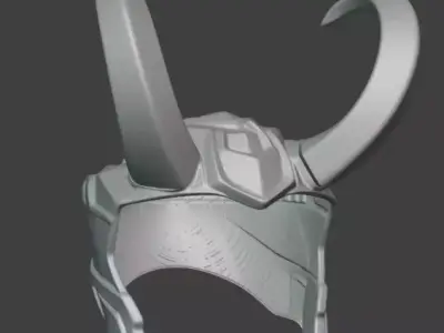 Loki Helmet Multi Part Cosplay and Display 3D print model