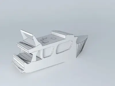 Boat not coast of Santos 3D model