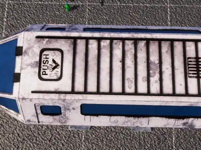Sci Fi Transport Shuttle Dropship Game Ready Spaceship Low-poly 3D model