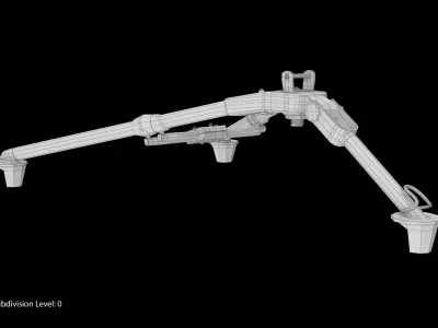 Tripod Mount Dirt Low-poly 3D model