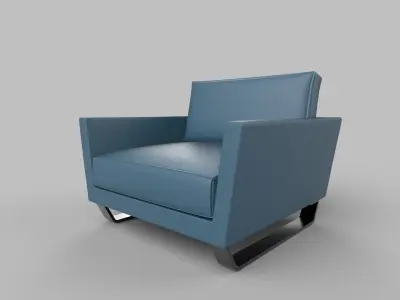 sofa single seater Low-poly 3D model
