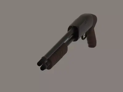 Shotgun Low-poly 3D model order