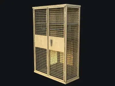 Military Locker PBR Game Ready Low-poly 3D model