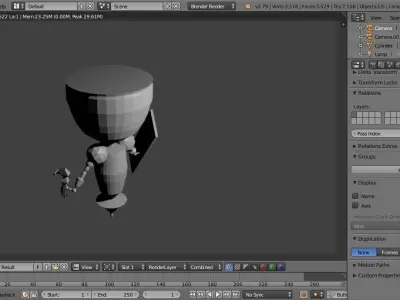 Worker robot Low-poly 3D model purchase