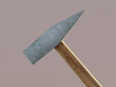 low poly hammer Low-poly 3D model buy