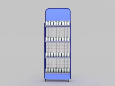 soda cans metal stand  Low-poly 3D model