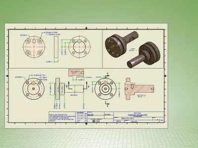Slitting Saw Arbor Free 3D model