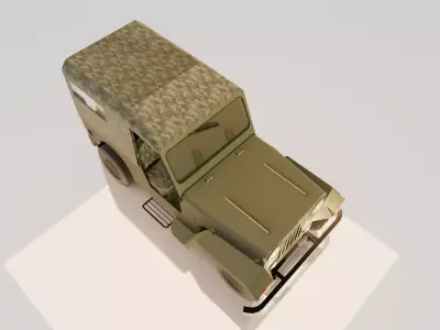 Military Jeep 3D Model - High Quality Game Ready Detailed 3D model by rajtravels365