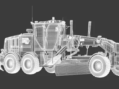 CAT Motor Grader 150 AWD Dirty 3D model