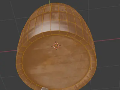Barrel wooden Free low-poly 3D model