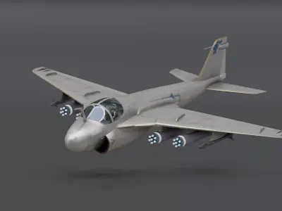 Grumman A - 6E intruder Low-poly 3D model
