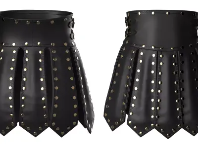 Skirt Armor Low-poly 3D model