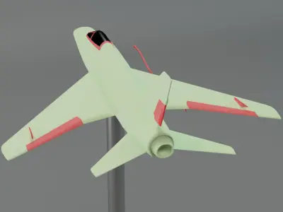 f100 Super Sabre 3D print model