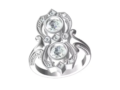 2 Stone Engagement Ring Texture