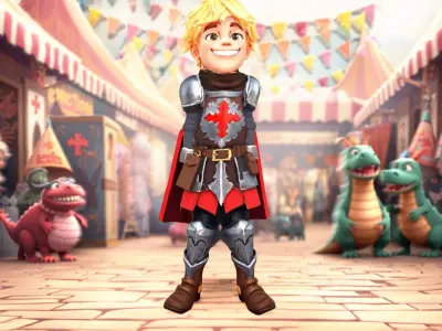 Valiant Knight model pack Low-poly 3D model