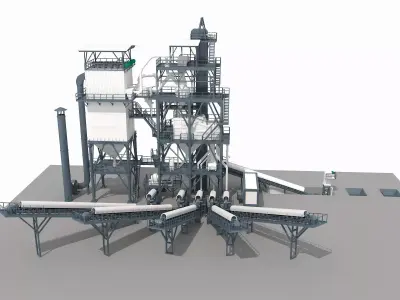 Asphalt Mixing Plant  3D model purchase