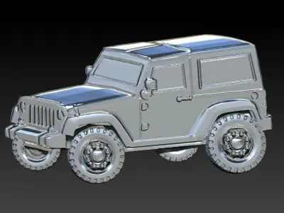  3d hollow Jeep model Charm Pendant Jewelry 3D print model purchase