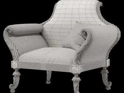 roberto giovannini armchair art 676P 3D model