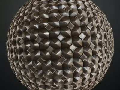 Metal Sci-Fi Panels Geometric PBR Seamless Texture