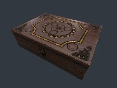 Antique Box Low-poly 3D model
