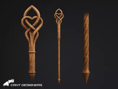 Wooden Staff 3D model