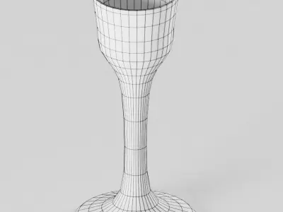 Antique Wine Glass 3D model