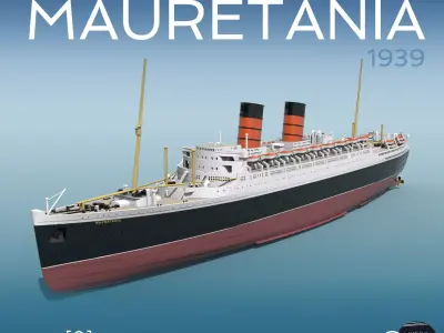 RMS MAURETANIA 2 - Cunards ocean liner 3D print ready model 3D print model