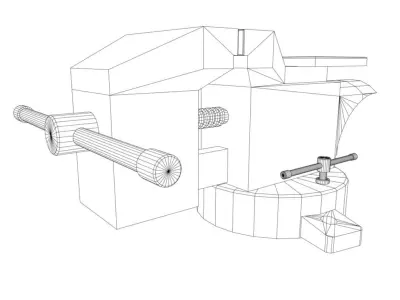 Work Bench Hand Vice  Low-poly 3D model
