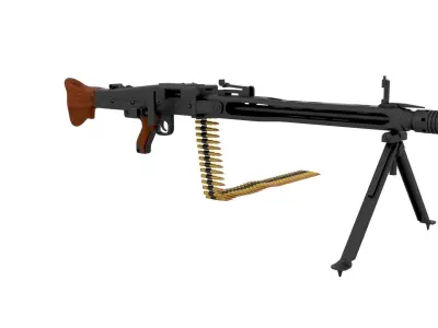 MG 42 WW2 German Machine Gun 3D model
