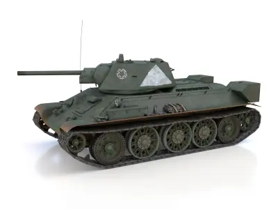 T-34-76 - Model 1942 - Soviet medium tank - 57 Army 3D model