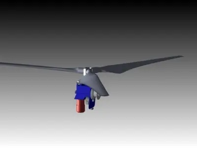 6 kw wind turbine with gear box Free 3D model