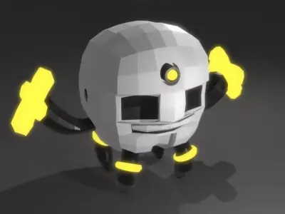Scifi Robot GR01 3D Model Low-poly 3D model