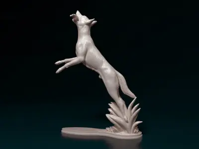 Flying dog 3D print model