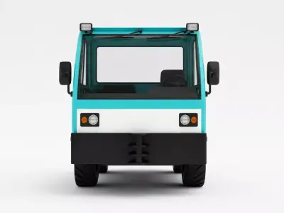 Aircraft Tow Tractor Airport Ground Support Asset 3D model