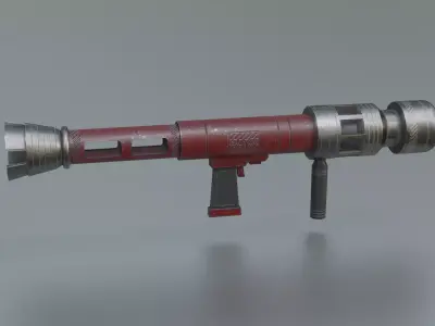 Rocket Launcher Low-poly 3D model get