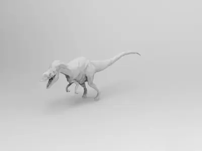 Allosaur t-rex running 3D model