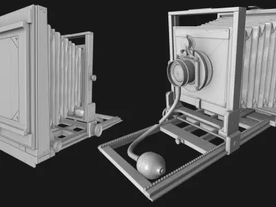 Antique Coffee Grinder PBR Game-Ready Low-poly 3D model