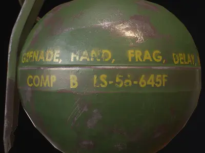 Grenade M67 Low-poly 3D model purchase